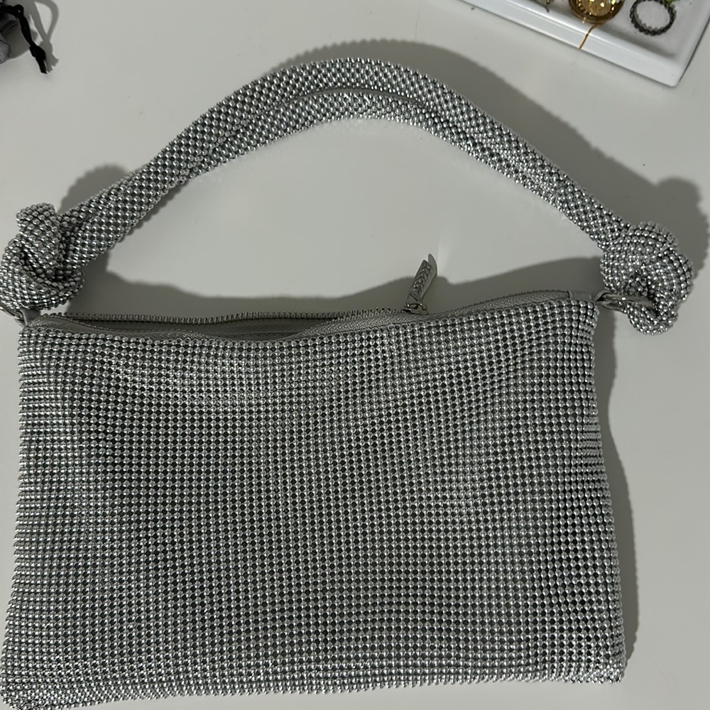shinning sliver purse